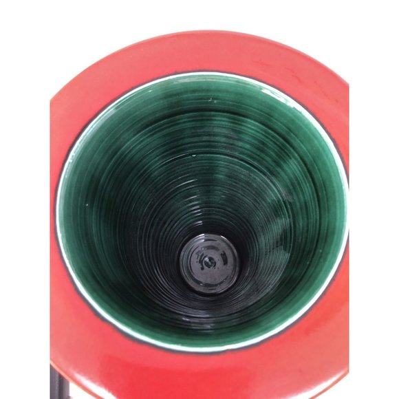 1998 Hand Thrown Tapered Art Pottery Vase Artist Signed High Gloss Glaze 10" - Picture 7 of 11